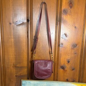 90’s Fossil Burgundy Leather Crossbody Leather Purse